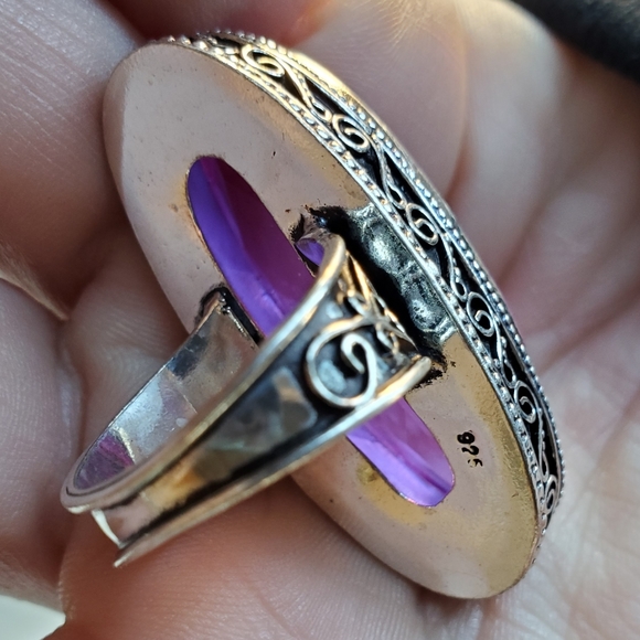 New Huge Iolite 925 Silver Statement Ring. - Picture 12 of 15